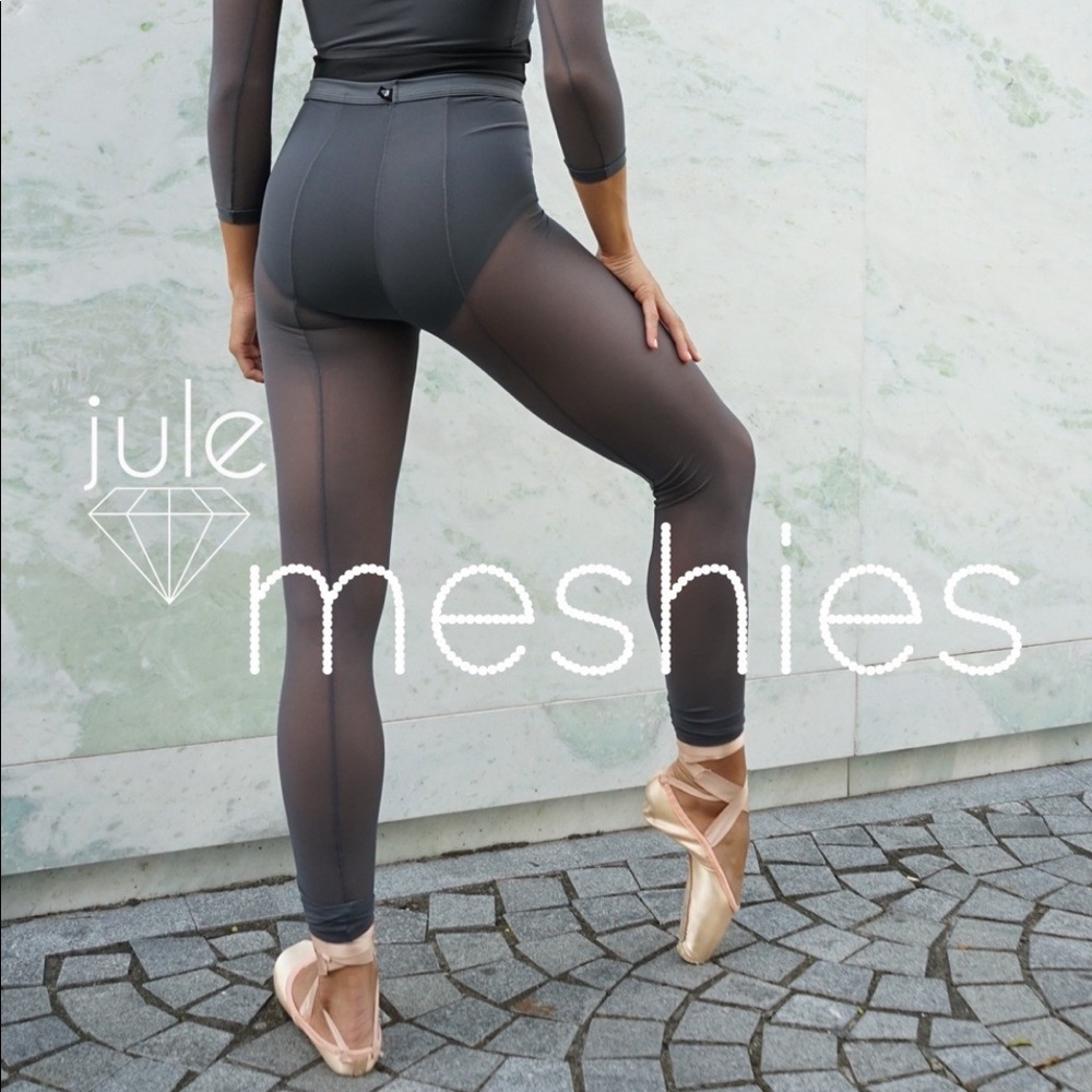 Jule dancewear meshies tights in charcoal